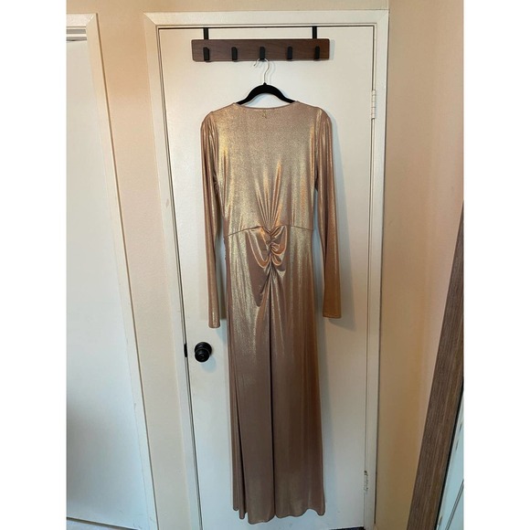 Patrizia Pepe Abido Dress Old Gold NWT Size 3 - Picture 12 of 12